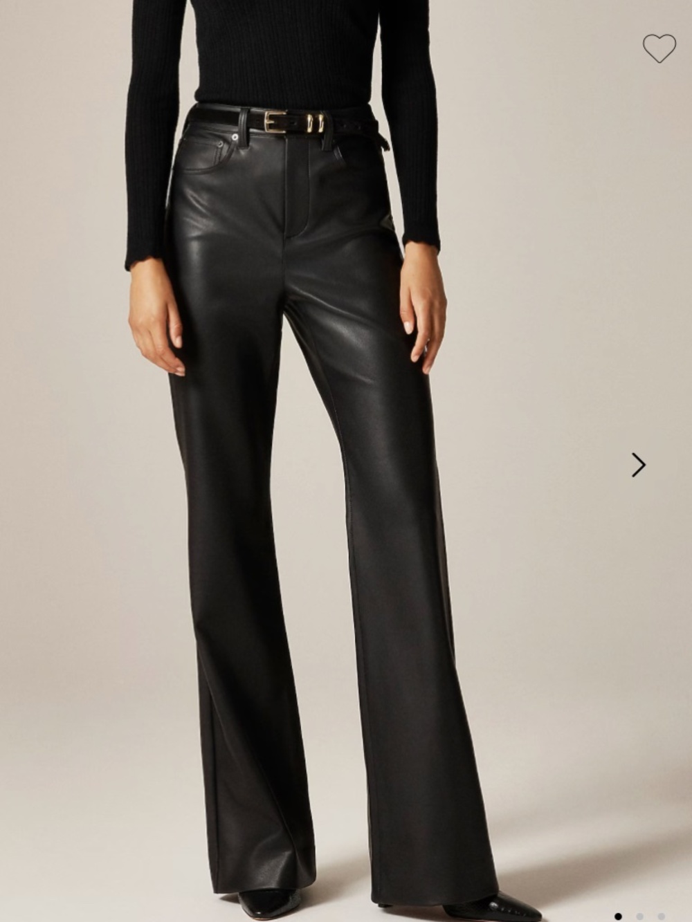 J.crew Vintage flare pant in faux leather